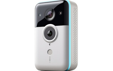 Fototapeta premium Captivating View of Doorbell Camera in Crystal Clarity on a White or Clear Surface PNG Transparent Background.