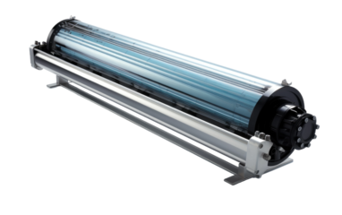 Exquisite Image of Solar Water Heater on White Background on a White or Clear Surface PNG Transparent Background.