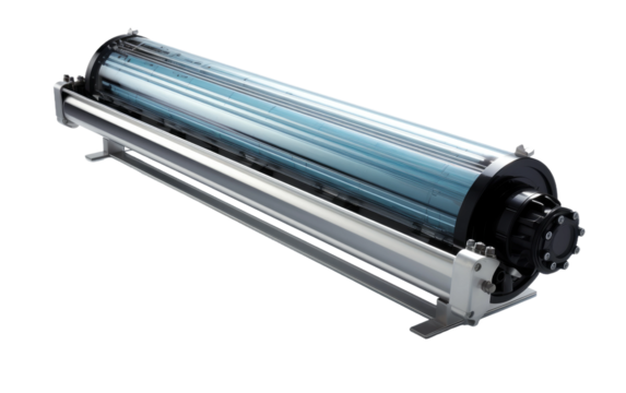 Exquisite Image of Solar Water Heater on White Background on a White or Clear Surface PNG Transparent Background.