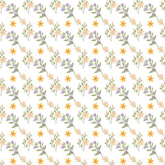Obraz premium Free vector hand drawn small flowers pattern design