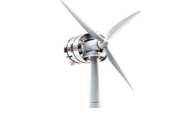 Naklejka na ściany i meble Vertical Axis Wind Turbine on a White or Clear Surface PNG Transparent Background.