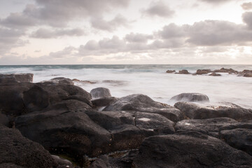 Fototapeta na wymiar Stormy Port Fairy Beach Scene