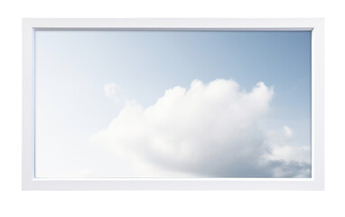 Exploring the Intelligent Features of an AI Powered Photo Frame on a White or Clear Surface PNG Transparent Background.