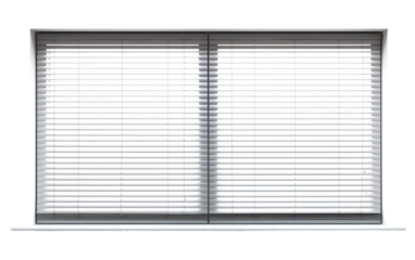 Exploring the Seamless Integration of AR in Isolated Smart Window Blinds on a White or Clear Surface PNG Transparent Background.