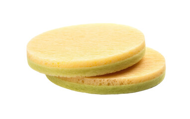 A Detailed Look at Bamboo Fiber Dish Scrubber Pad in Isolated Brilliance on a White or Clear Surface PNG Transparent Background.