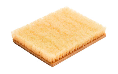 Exploring the Organic Texture of Bamboo Fiber in an Isolated Dish Scrubber Pad on a White or Clear Surface PNG Transparent Background.