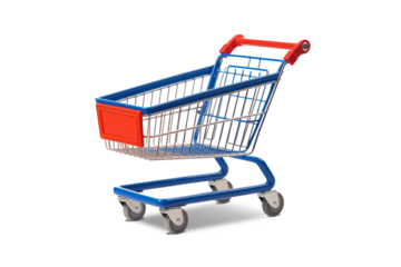 Shopping cart, isolated on transparent background