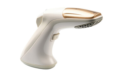 Exploring the Portable Design of the Isolated Compact Travel-Size Handheld Garment Steamer on a White or Clear Surface PNG Transparent Background.
