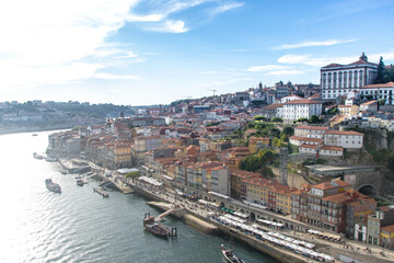 Obraz premium View of Porto from Dom Luis bridge