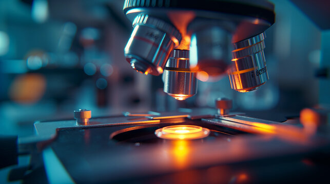 Mikroskop in Nahaufnahme