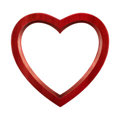 Red heart shaped frame.