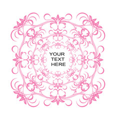 Free Vector Floral Ornament Banner with Place for Your Text design