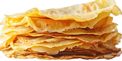 A close-up view of a stack of pancakes. Perfect for food and breakfast-related projects