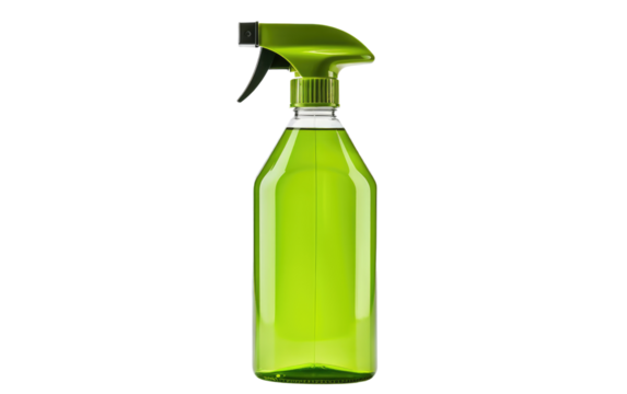 A Visual Delight of a Plant-Based All-Purpose Cleaner in Action on White or PNG Transparent Background.