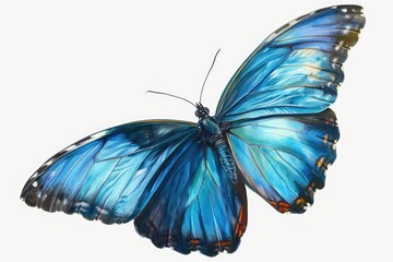 A beautiful blue butterfly with black spots on its wings. Perfect for nature lovers and insect enthusiasts