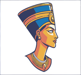 egyptian queen illustration vector