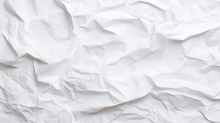 Obraz premium White crumpled paper texture background. Crumpled paper background.