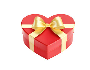 Fototapeta premium Heart shaped gift box with ribbon.