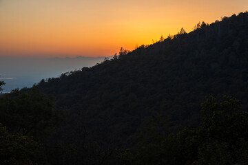 Tramonto dal Sacro Monte di Varese in Lombardia