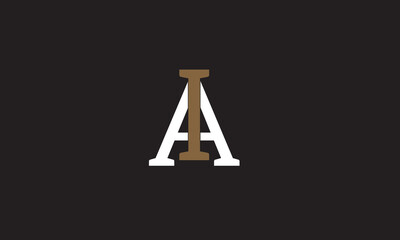 AI, IA , A ,I, Abstract Letters Logo Monogram	