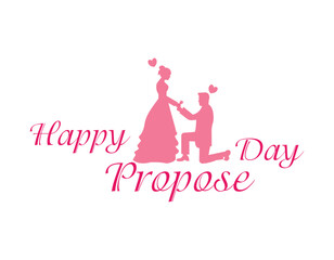 Happy Propose Day, Happy Teddy Day, Happy Valentine Day, Happy Chocolate Day, Happy Rose Day, Happy Hug Day and Happy Kiss Day logo design vector illustration