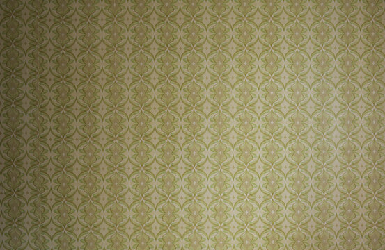 Fototapeta Old wallpaper on the wall. Old wallpaper for texture or background.