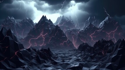 Electric Fury, A Pixelated Mountain Storm