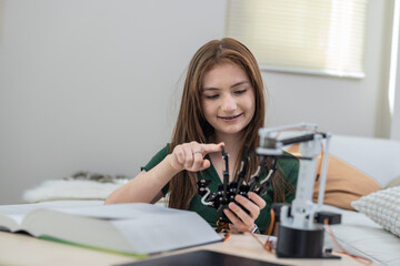 College students use STEM robot for hands-on learning, merging engineering, problem-solving at home