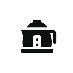Electric kettle icon isolated on transparent background