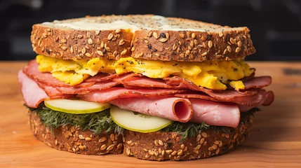 Fototapeten ham and sandwich © sam richter
