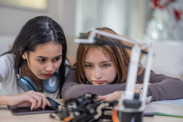 College students use STEM robot for hands-on learning, merging engineering, problem-solving at home