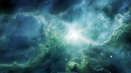Obraz na płótnie Canvas Nebula clouds in space, ai-generated