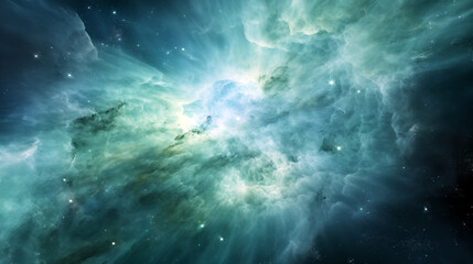 Nebula clouds in space, ai-generated