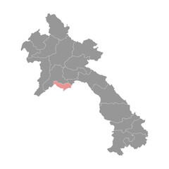 Vientiane Prefecture map, administrative division of Lao Peoples Democratic Republic. Vector illustration.
