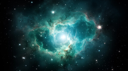 Nebula clouds in space, ai-generated