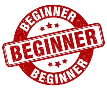 beginner stamp. beginner label. round grunge sign