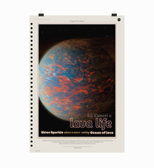 55 Cancri e: A Never-Ending Ocean of Lava with Sparkle Skies - UX design
