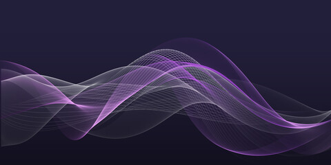 abstract purple background, purple abstract dynamic line wavy glowing background