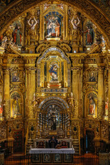 Fototapeta na wymiar Mass in St Francis's church, Quito, Ecuador