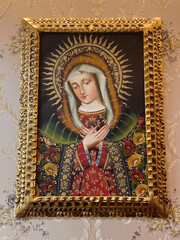 Christian picture exhibited in a room in Riobamba, Ecuador