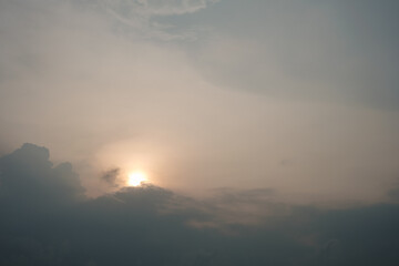 Fototapeta premium Beautiful Blueish Orange Sunset Glow