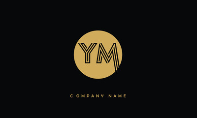 YM, MY, Y, M Abstract Letters Logo Monogram