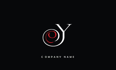 YO, OY, Y, O Abstract Letters Logo Monogram 