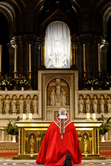 Celebration in the Sacred Heart basilica, Paris, France