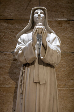 Basilica of the Sacred Heart, Paris, France. Statue of Saint Margaret-Mary Alacoque by Real del Sarte