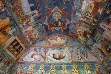 Fototapeta na wymiar Moraca orthodox monastery, Kolasin province, central Montenegro