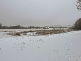 winter landscape on the river