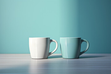 Generative AI image of two coffee cups