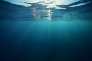 Generative AI image of sea underwater  - obrazy, fototapety, plakaty