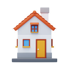 House Model for a Cozy Aesthetic. Captivating 3D Representation of a House.
3d illustration, 3d element, 3d rendering. 3d visualization isolated on a transparent background